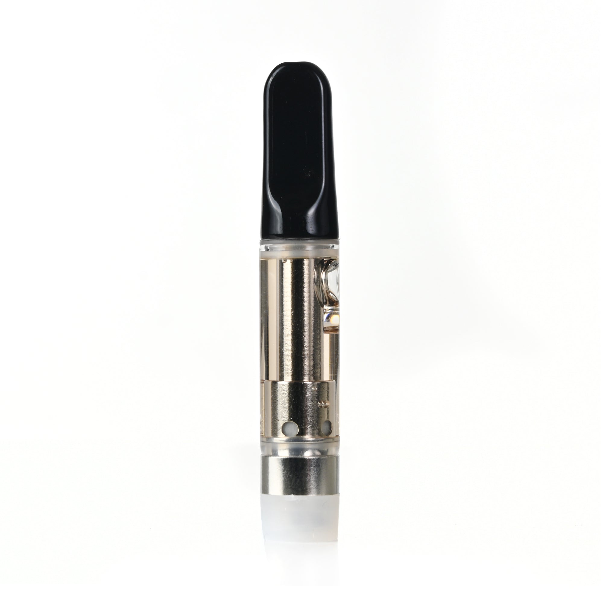 How To Refill A Vape Pen Cartridge. Vape cartridge on white background containing Delta-8 and CBD