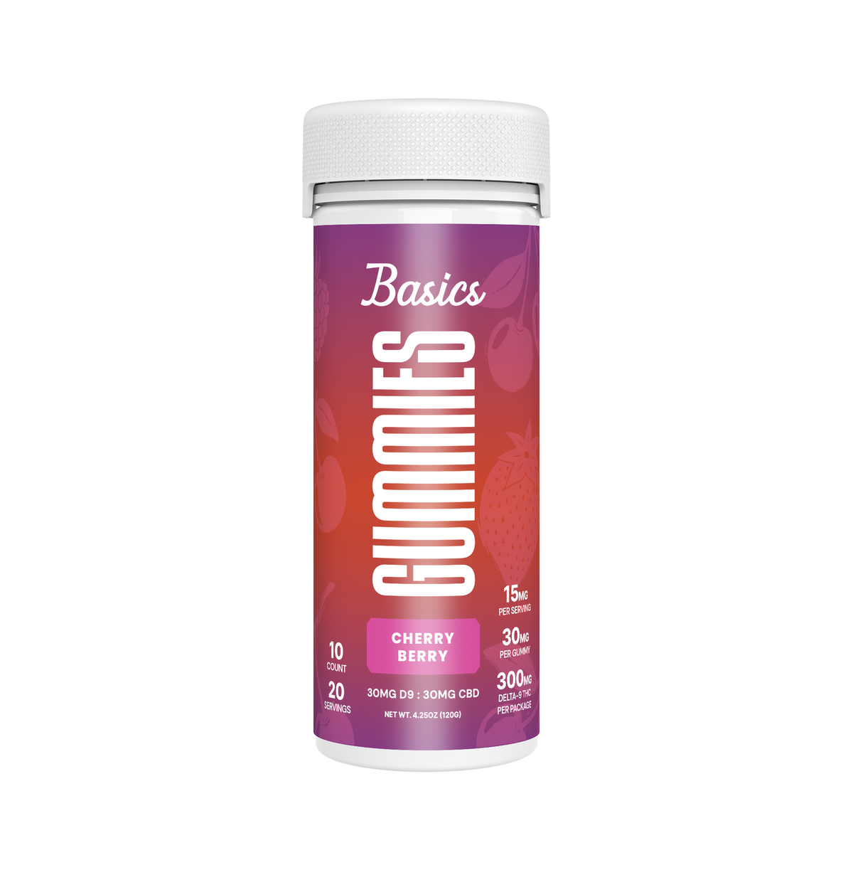 Basics - Nano Delta 9 THC Gummies - Cherry Berry