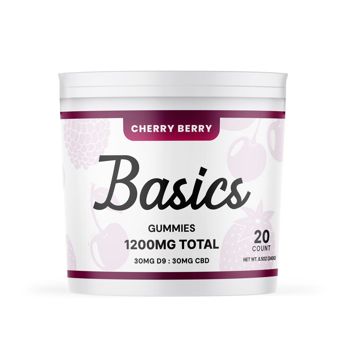 Basics Cherry Berry Nano Delta-9 Gummies