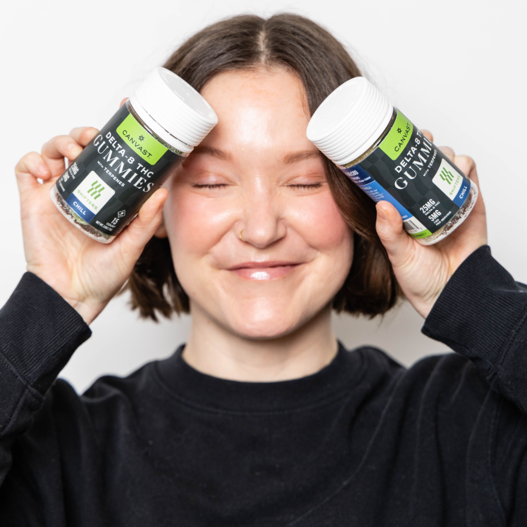 Canvast Shifters Delta-8 Chill Gummies with Terpenes with 25mg of Delta-8 THC and 5mg of CBD