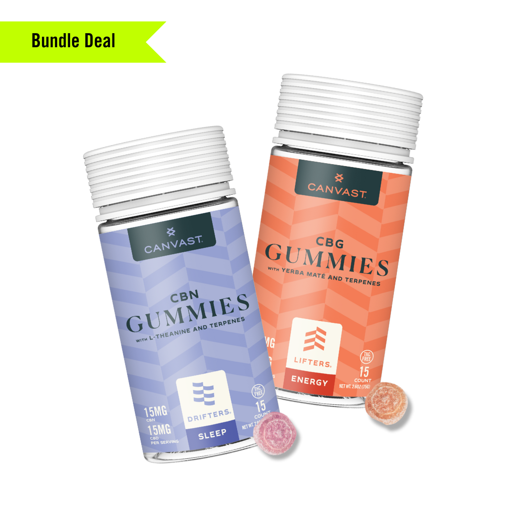 THC-Free Gummies Set with Lifters Energy CBG with Yerba Maté and Drifters Sleep CBN with L-Theanine