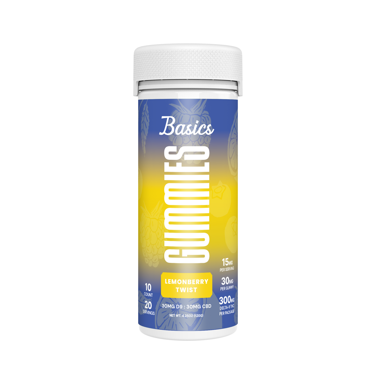 Basics - Nano Delta 9 THC Gummies - Lemonberry Twist