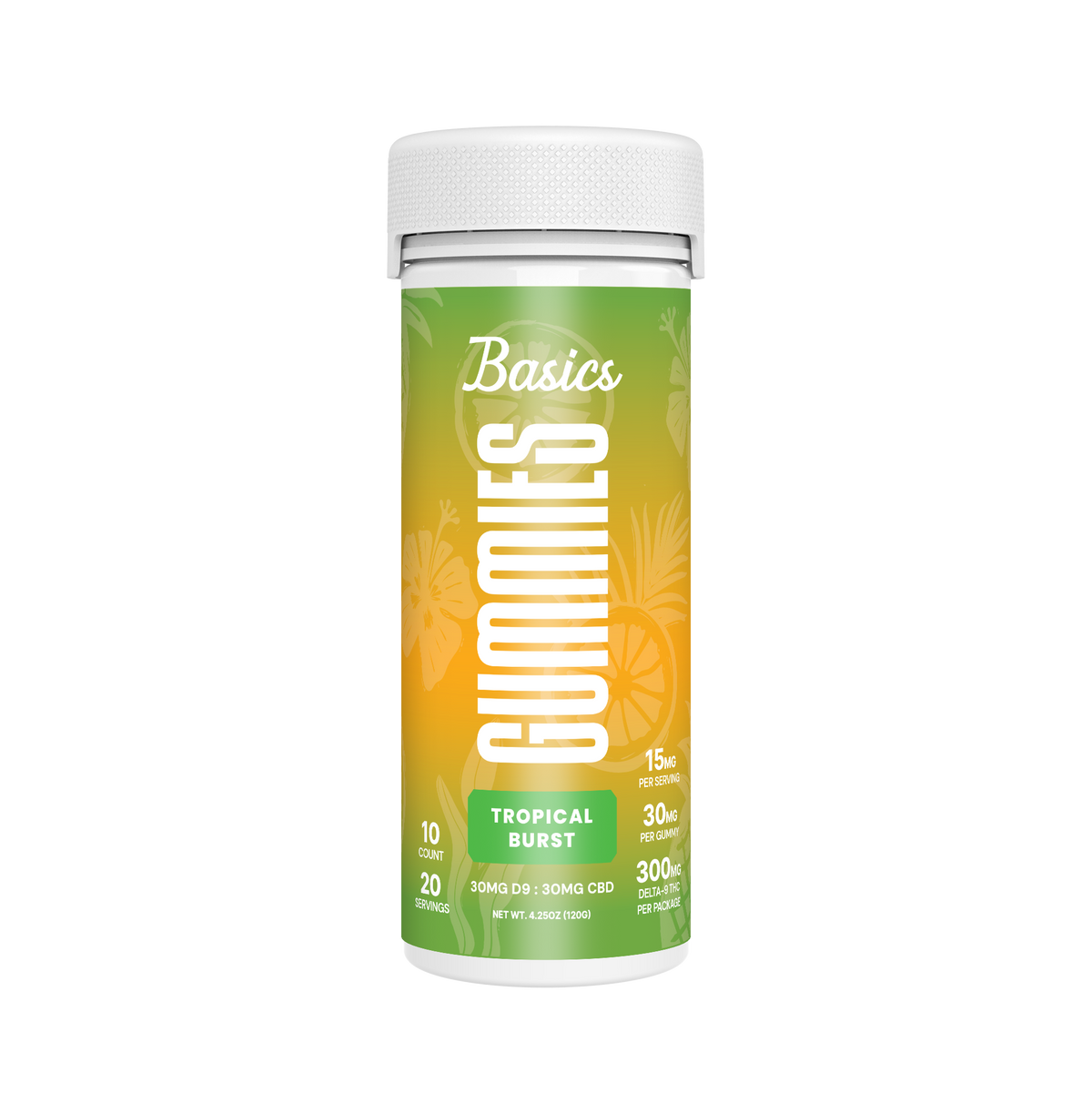 Basics - Nano Delta 9 THC Gummies - Tropical Burst