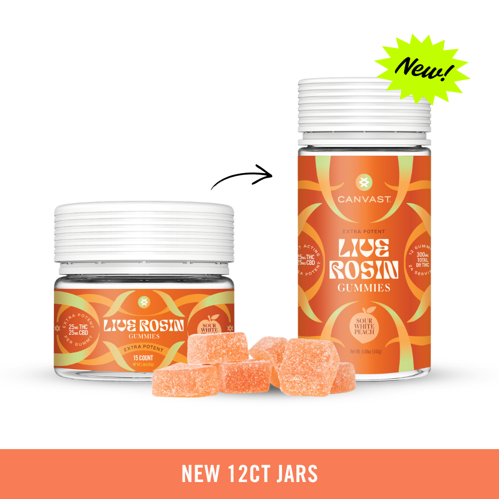 Shifters High - Sour White Peach Live Rosin Extra Potent Delta 9 THC Gummies