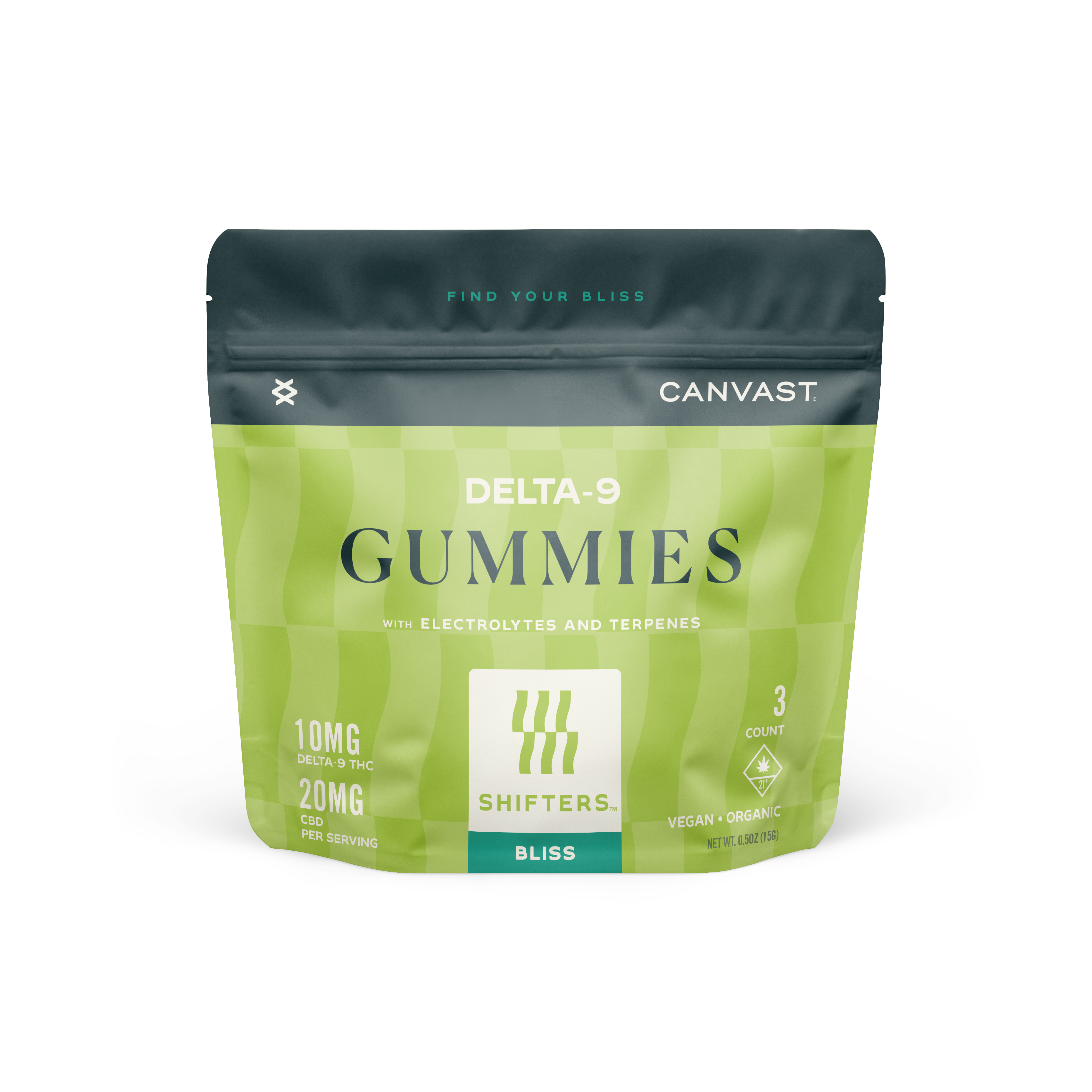 Shifters Bliss Delta-9 Gummies + Electrolytes + Terpenes