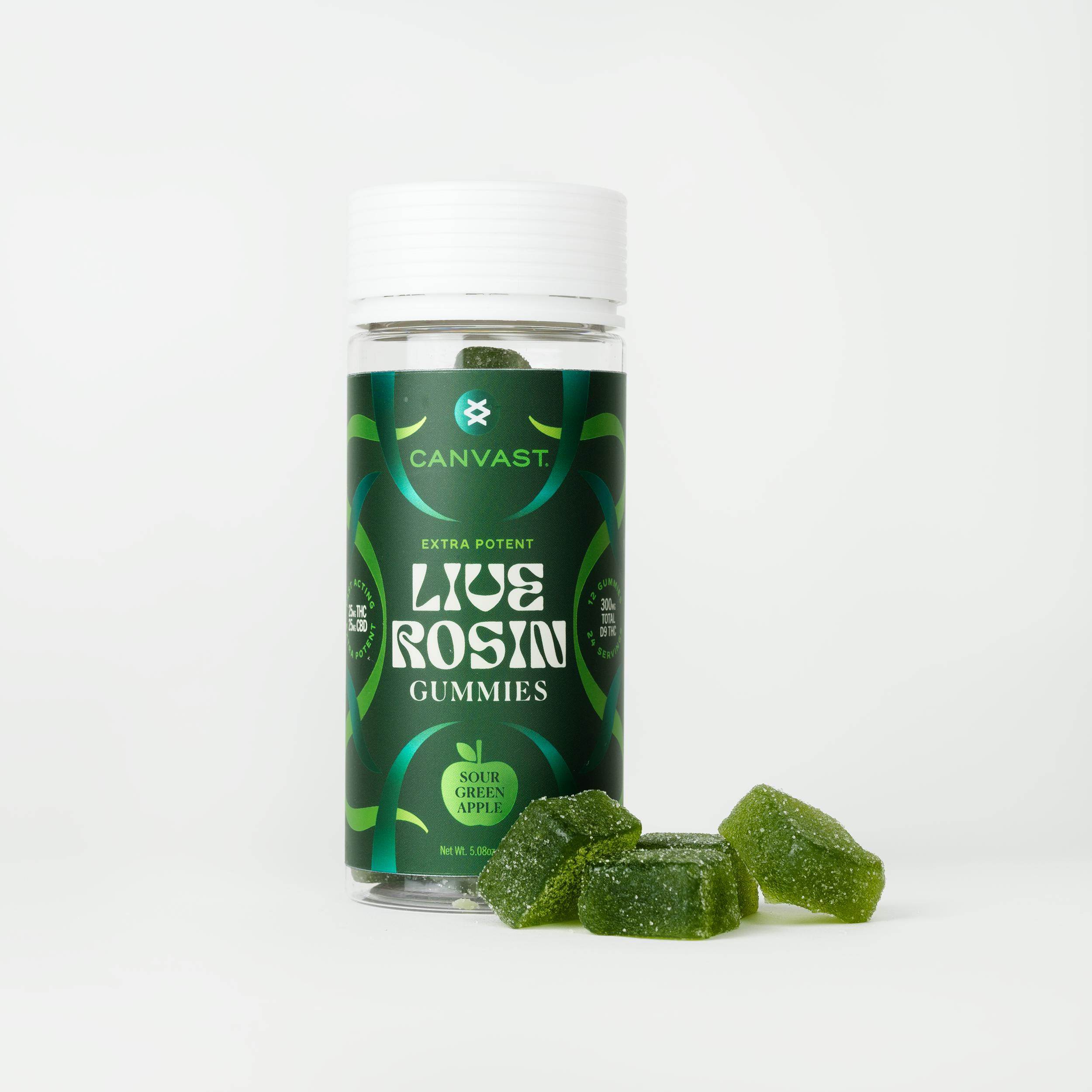 Shifters High - Sour Green Apple Live Rosin Extra Potent Delta 9 THC Gummies