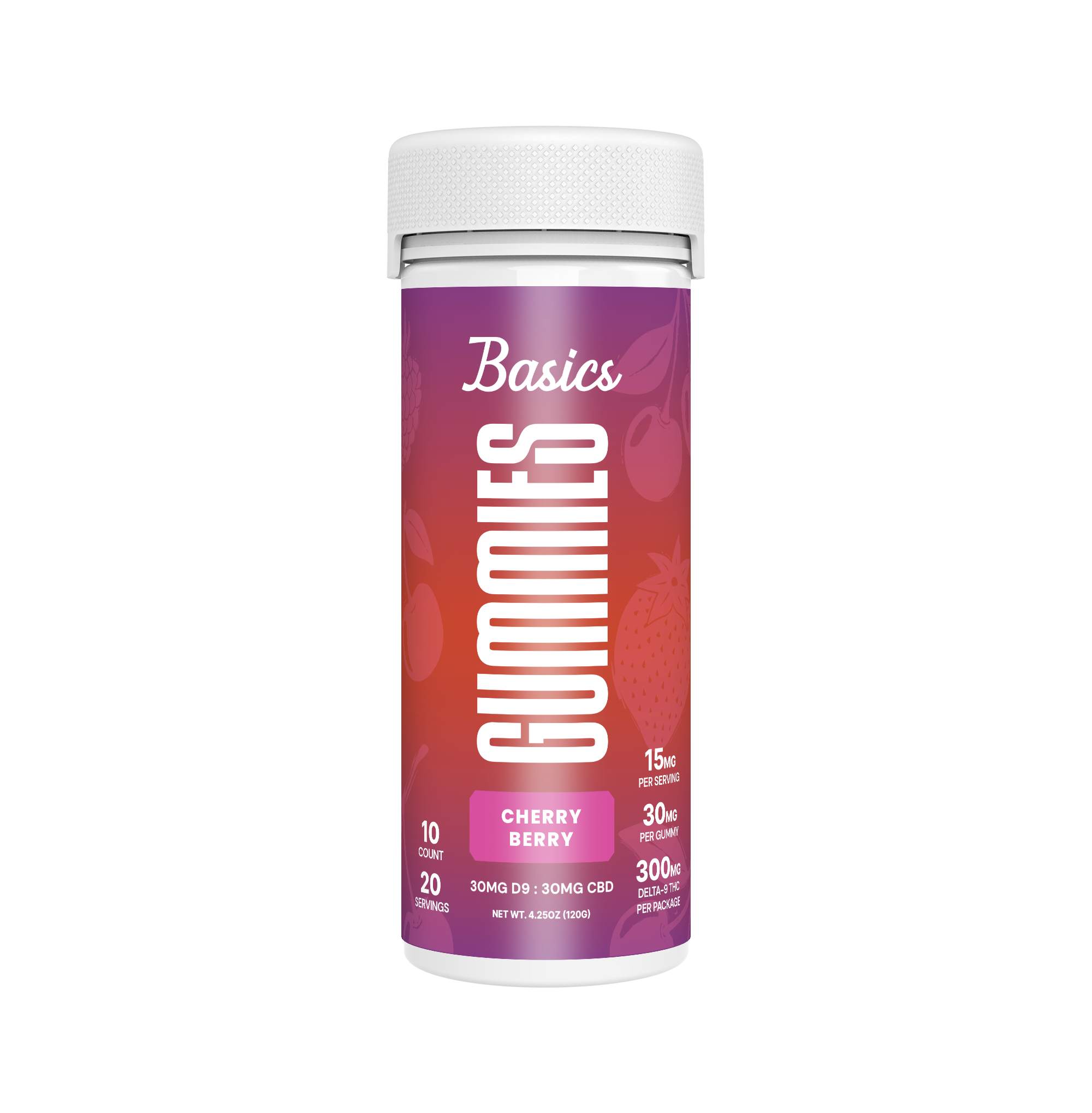 Basics - Nano Delta 9 THC Gummies - Cherry Berry