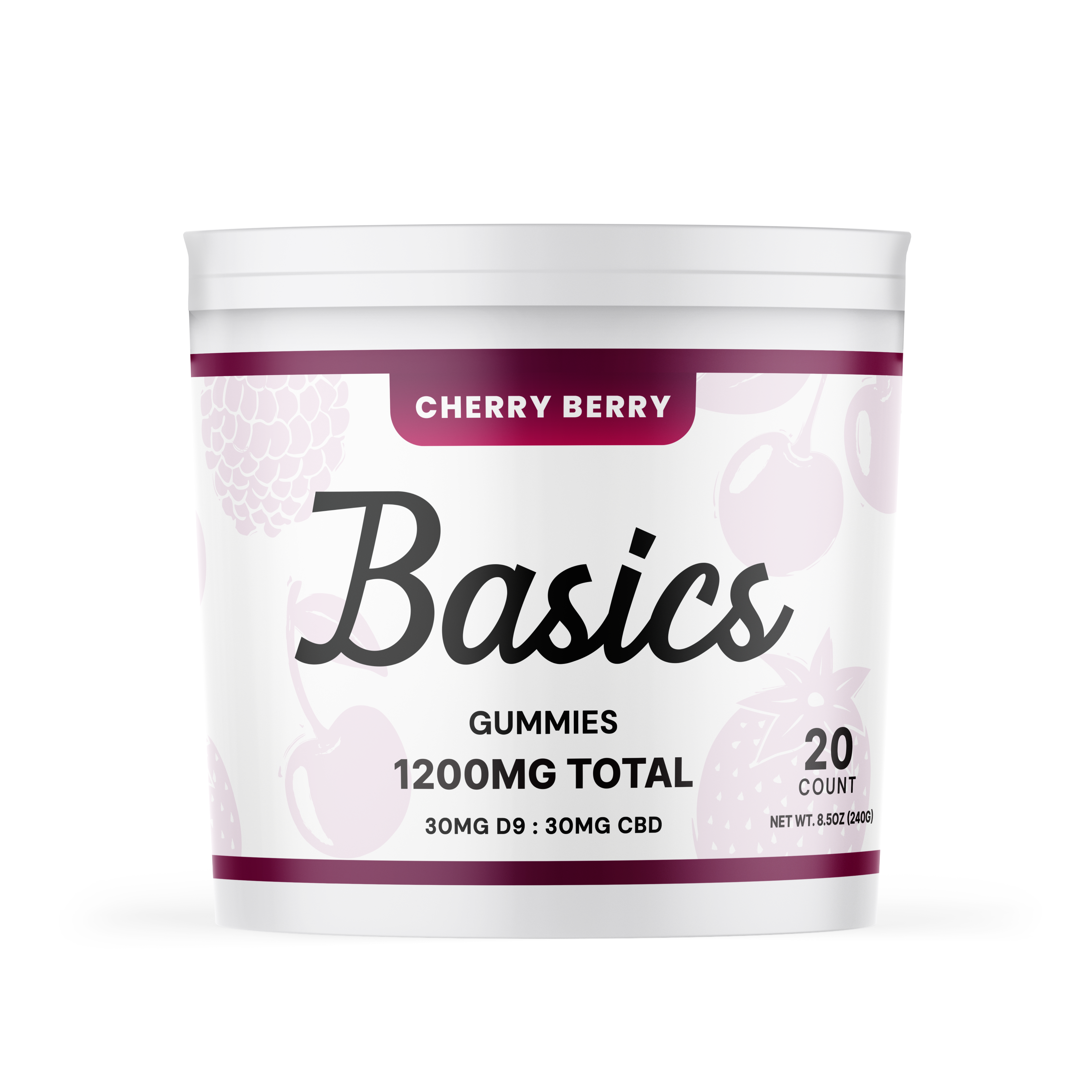 Basics - Nano Delta 9 THC Gummies - Cherry Berry