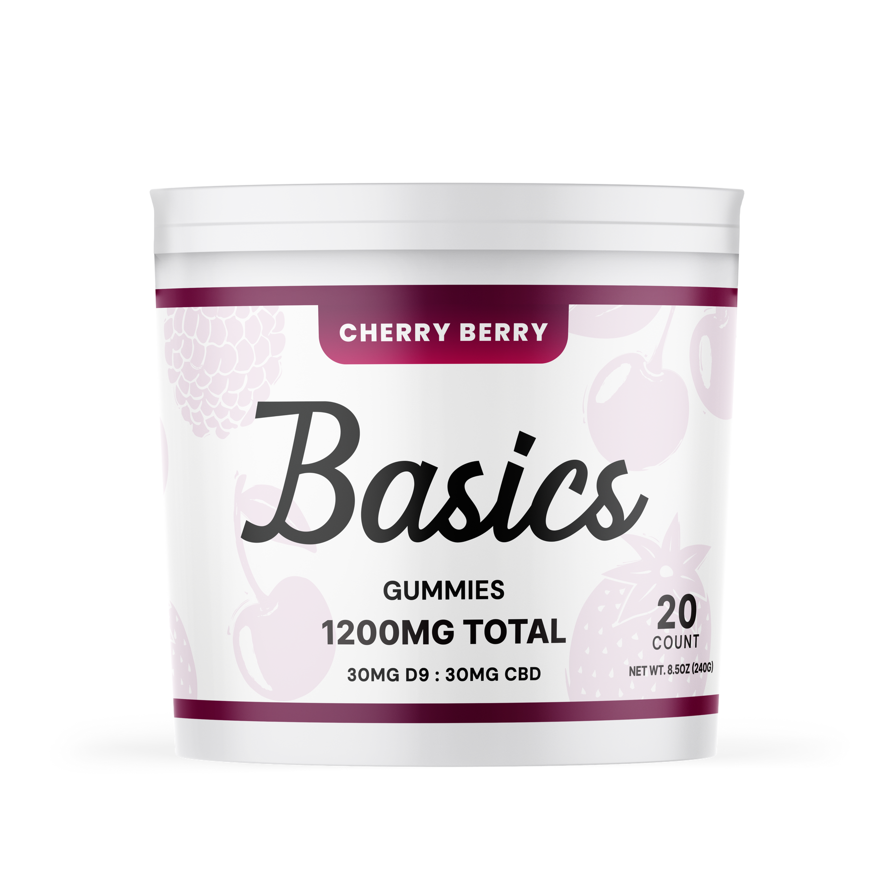 Basics Cherry Berry Nano Delta-9 Gummies