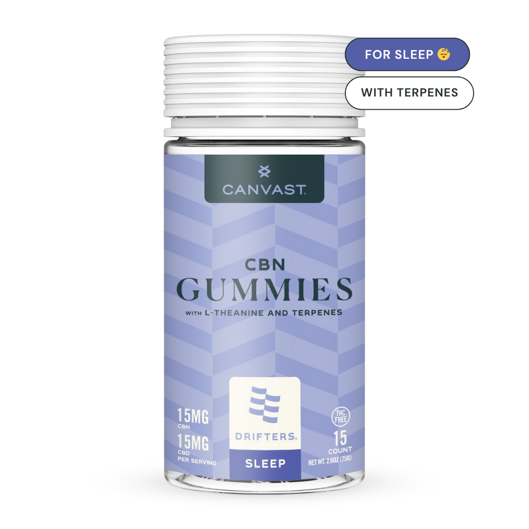 Canvast Drifters Sleep CBN Gummies with L-Theanine and Terpenes for Restful Sleep 
