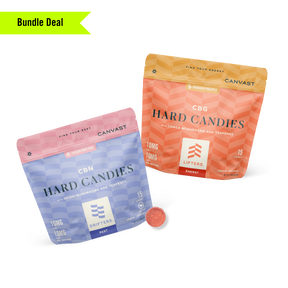 THC-Free Hard Candies Set with Lifters Energy CBG with Chaga Mushrooms Hard Candies and Drifters Sleep CBN with Reishi Mushrooms Hard Candies