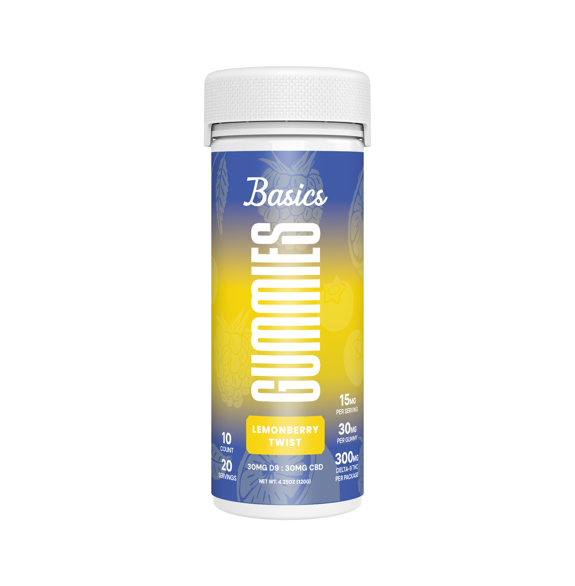 Basics - Nano Delta 9 THC Gummies - Lemonberry Twist