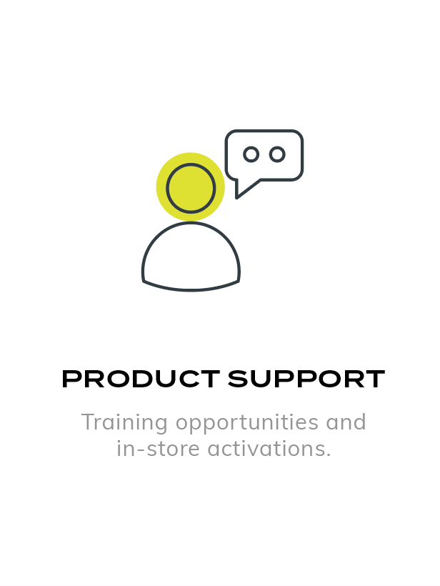 Canvast wholesale product support with training opportunities and in-store activations.