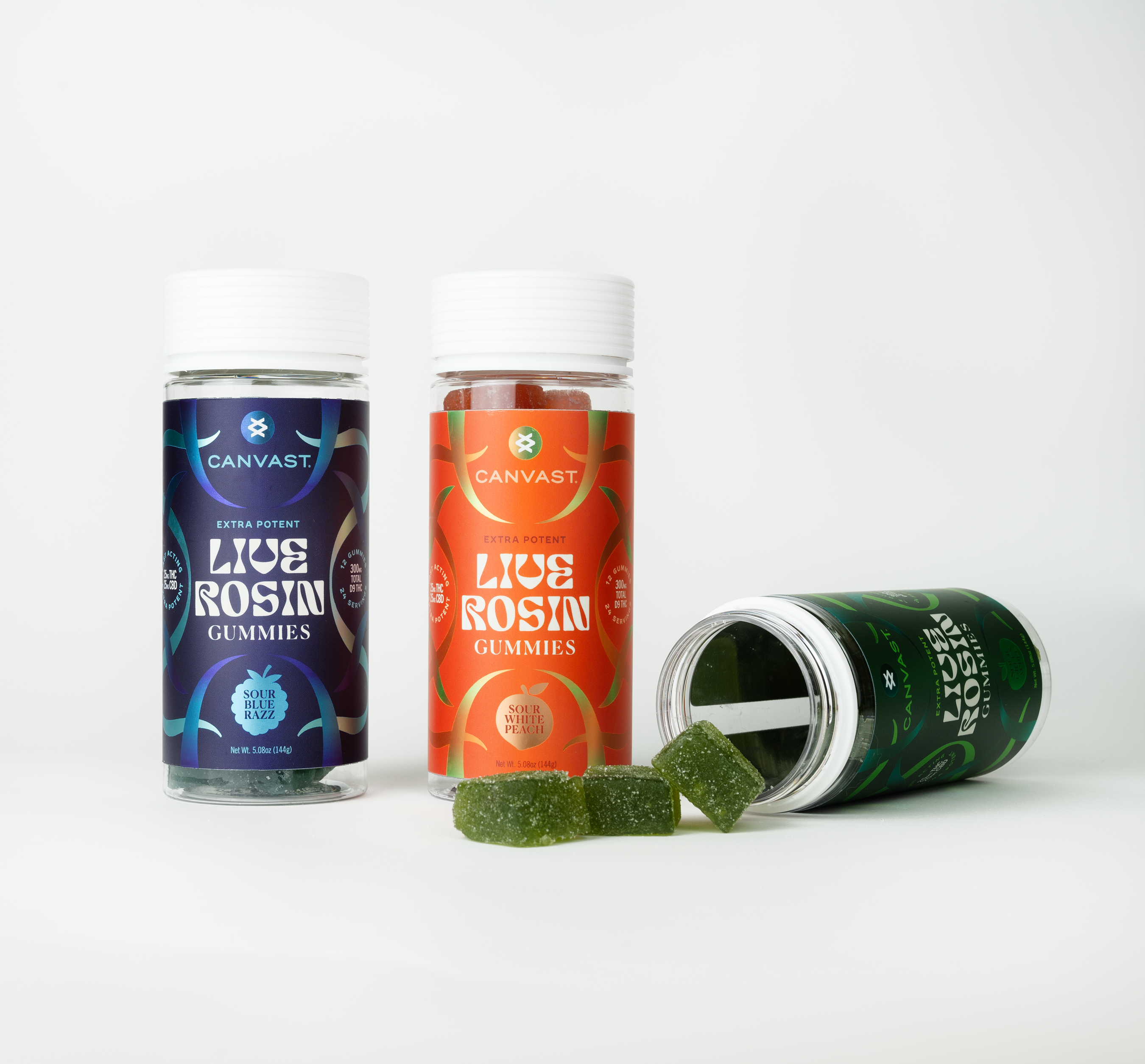 Shifters High - Sour White Peach Live Rosin Extra Potent Delta 9 THC Gummies