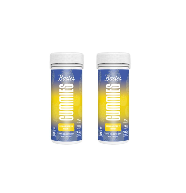 Basics - Nano Delta 9 THC Gummies - Lemonberry Twist