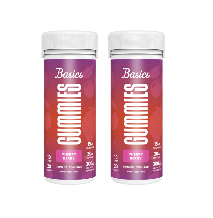 Basics - Nano Delta 9 THC Gummies - Cherry Berry