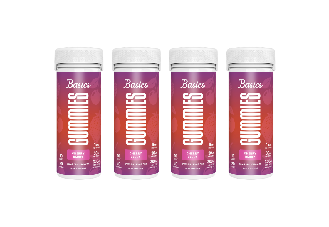 Basics - Nano Delta 9 THC Gummies - Cherry Berry