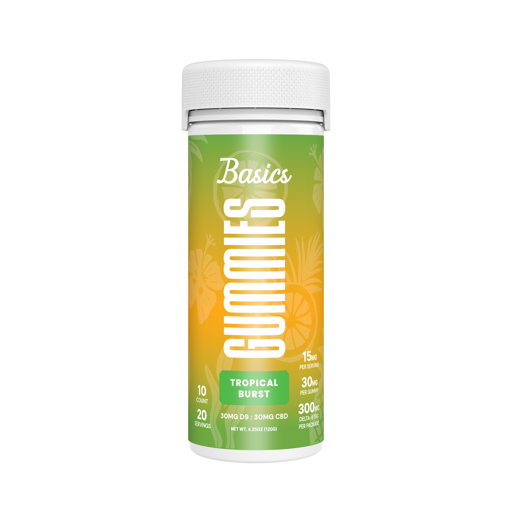 Basics - Nano Delta 9 THC Gummies - Tropical Burst