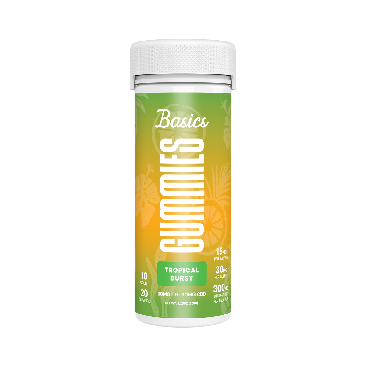 Basics - Nano Delta 9 THC Gummies - Tropical Burst