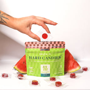 Watermelon Shifters Bliss Hard Candies with Delta-9 THC and Lions Mane Mushrooms