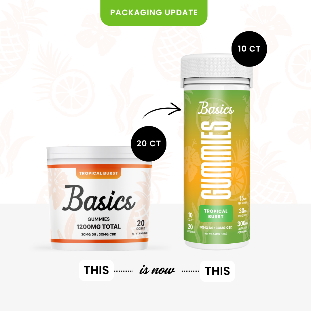 Basics - Nano Delta 9 THC Gummies - Tropical Burst