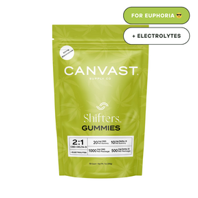 canvast shifters for euphoria gummies edibles with delta-9 thc, cbd and electrolytes