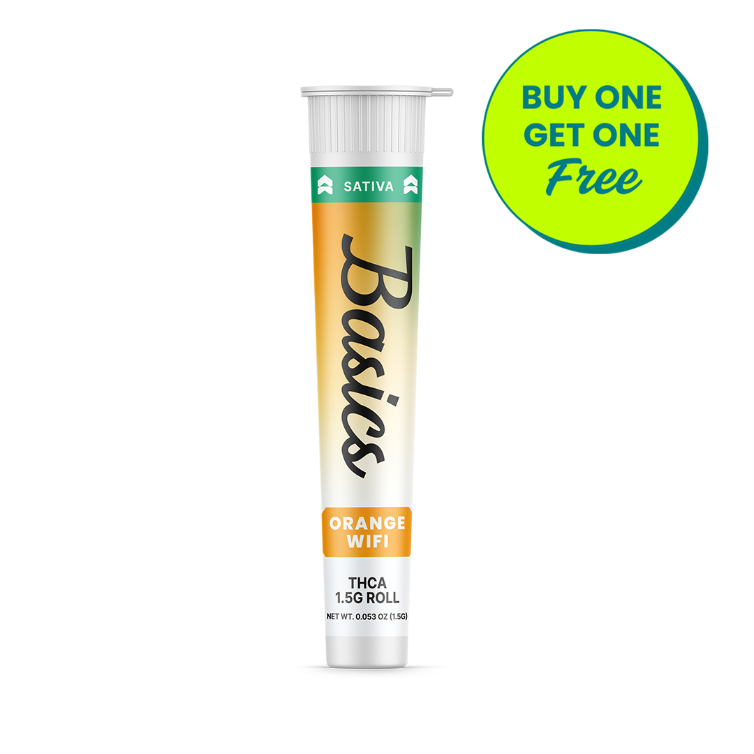 Basics Sativa THCa Hemp Pre Rolls - Orange Wifi
