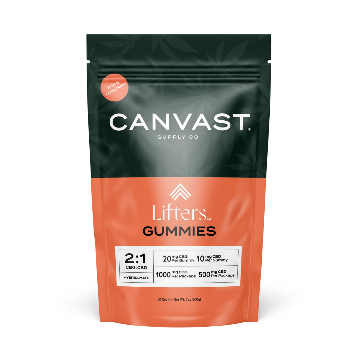 Canvast Lifters CBG Gummies with CBD and Yerba Mate for an uplifting, focused and calm feeling